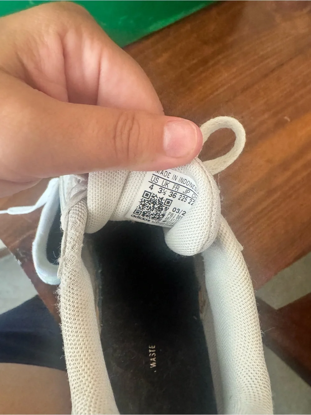 adidas White Sneakers with Iridescent Stripes